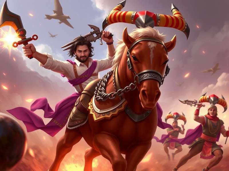 Desi Battle Surge Cultural Elements - Characters in Traditional Indian Attire, Regional Weapons, and Taj Mahal Map